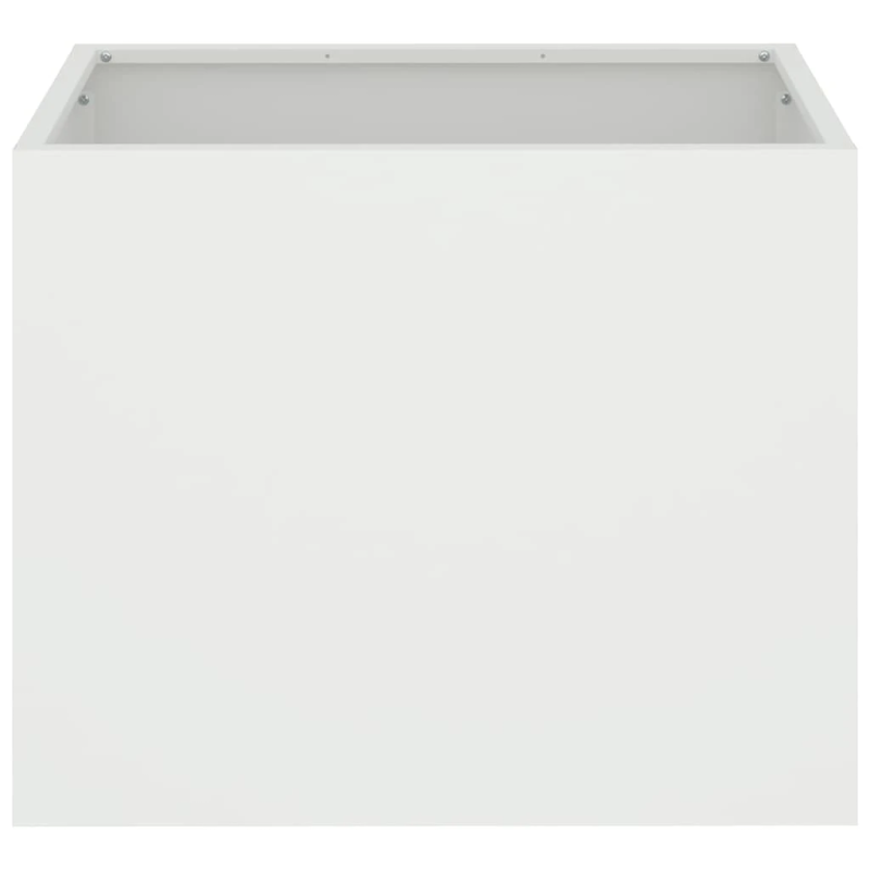 vidaXL Dārza stādītājs Balts 50 x 32 x 40 cm Auksti velmēta tērauds