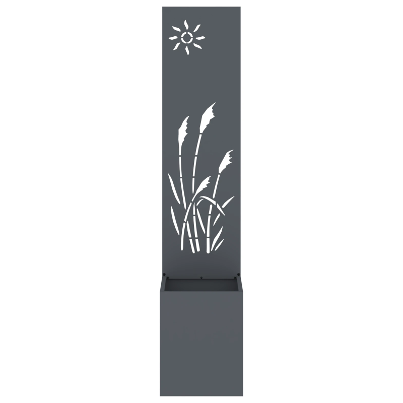 vidaXL Dārza privātuma ekrāns Izriezts raksts Antracīts 32 x 140 cm