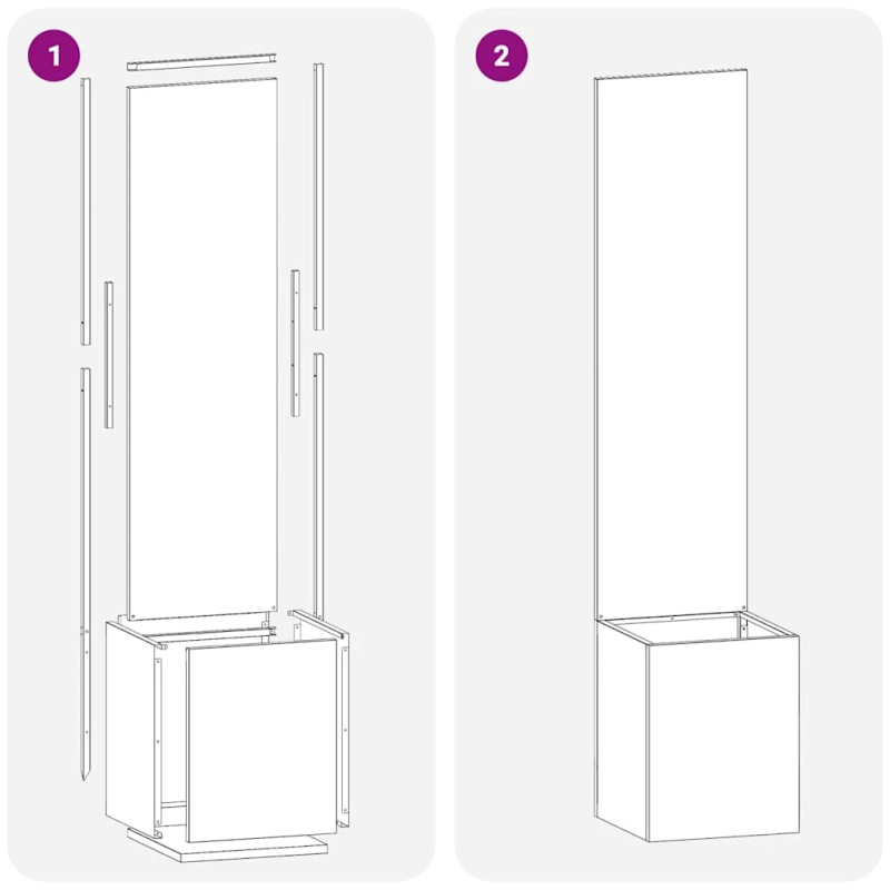 vidaXL Dārza privātuma ekrāns Balts 32 x 140 cm Auksti velmēta tērauds