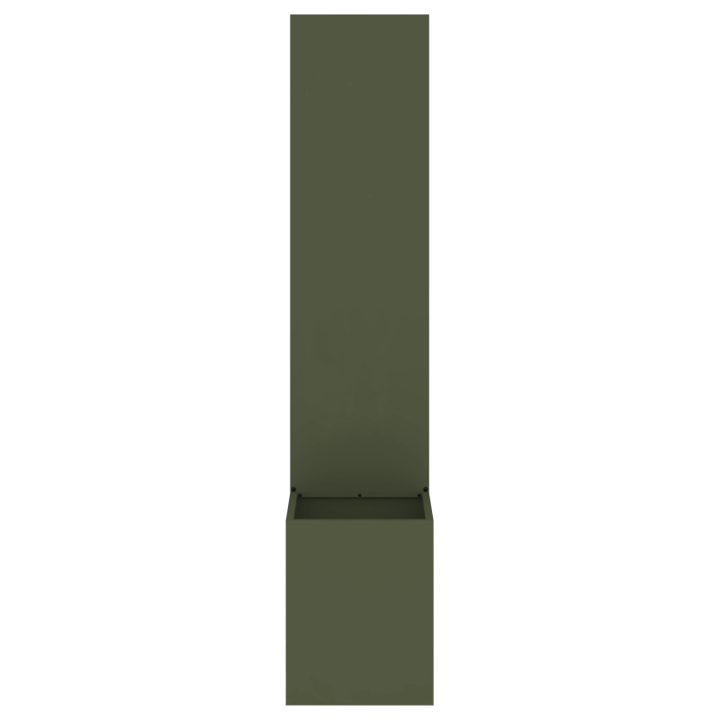 vidaXL Dārza privātuma ekrāns Izriezts raksts Olīvu zaļa 32 x 140 cm