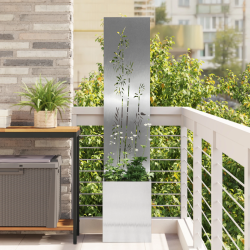 vidaXL Dārza privātuma ekrāns Sudrabs 32 x 140 cm Nerūsējošs tērauds