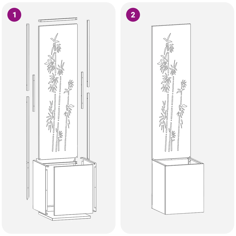 vidaXL Dārza privātuma ekrāns Sudraba 32 x 140 cm Cinkots tērauds