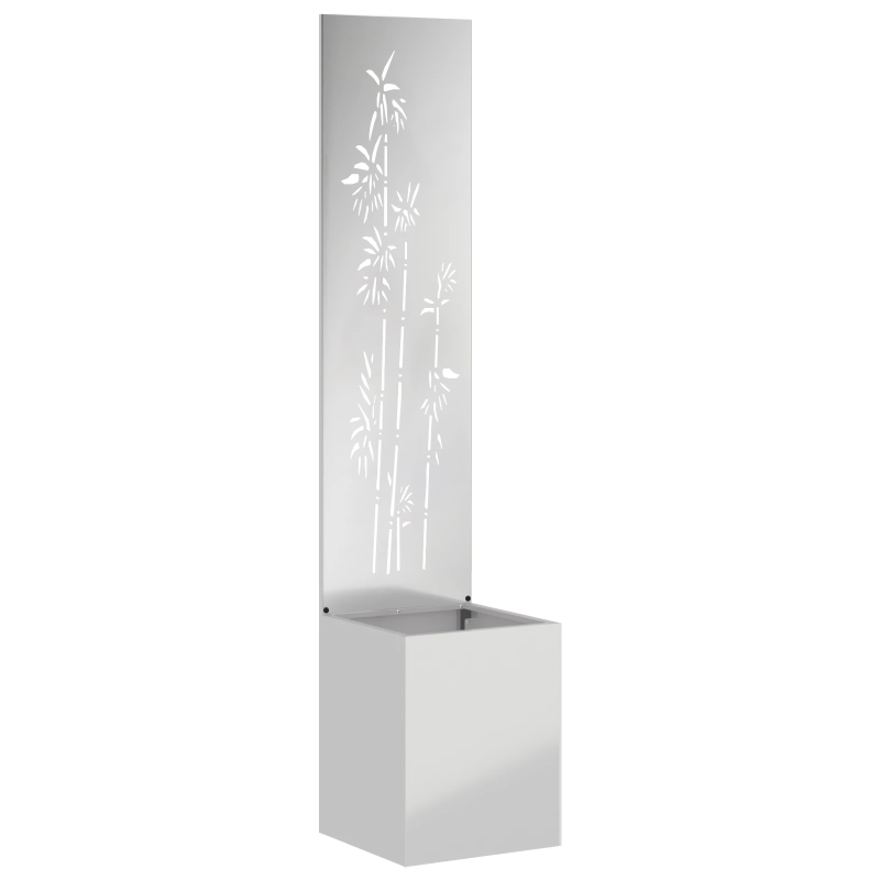 vidaXL Dārza privātuma ekrāns Sudraba 32 x 140 cm Cinkots tērauds