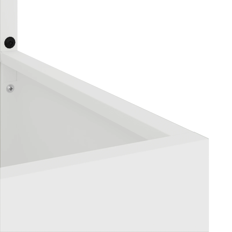 vidaXL Dārza privātuma ekrāns Balts 32 x 140 cm Auksti velmēta tērauds