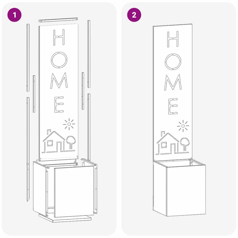 vidaXL Dārza privātuma ekrāns Melna 32 x 140 cm Auksti velmēta tērauds