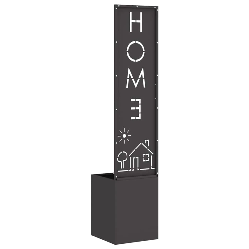 vidaXL Dārza privātuma ekrāns Melna 32 x 140 cm Auksti velmēta tērauds