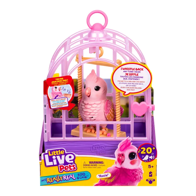 LITTLE LIVE PETS Interaktīvs putns ar būrīti