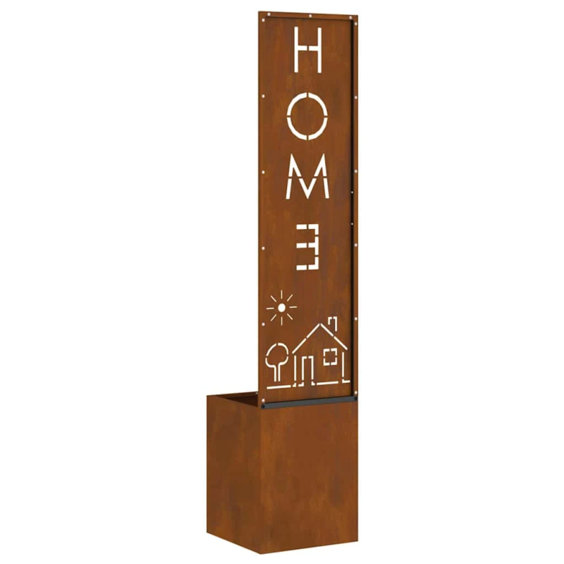 vidaXL Dārza privātuma ekrāns Rūsa 32 x 140 cm Novecināts tērauds