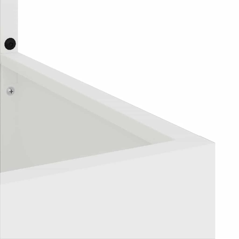 vidaXL Dārza privātuma ekrāns Balts 50 x 140 cm Auksti velmēta tērauds