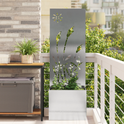 vidaXL Dārza privātuma ekrāns Sudrabs 50 x 140 cm Nerūsējošs tērauds