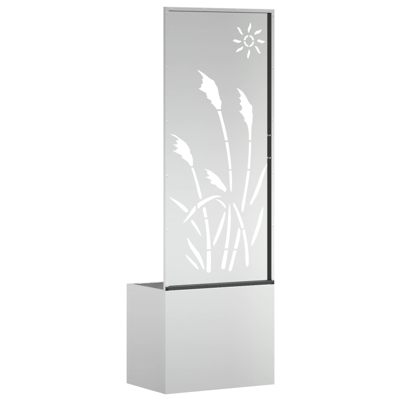 vidaXL Dārza privātuma ekrāns Sudraba 50 x 140 cm Cinkots tērauds