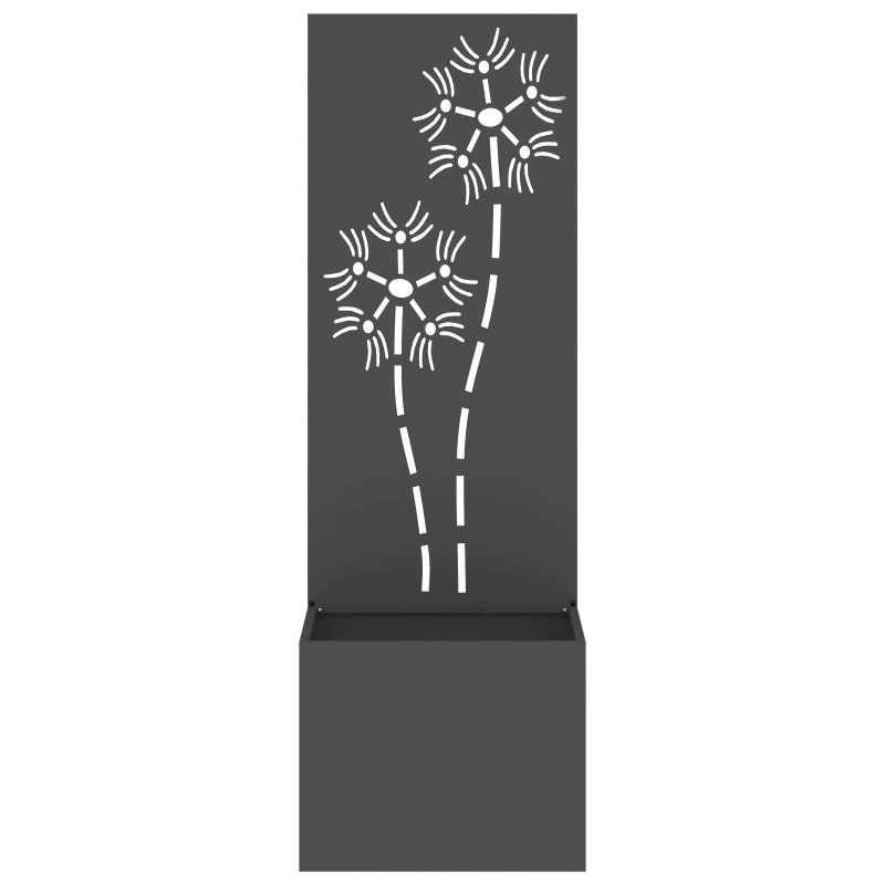 vidaXL Dārza privātuma ekrāns Melna 50 x 140 cm Auksti velmēta tērauds