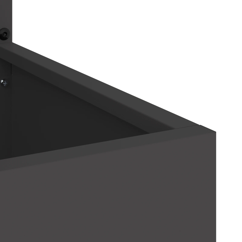 vidaXL Dārza privātuma ekrāns Melna 50 x 140 cm Auksti velmēta tērauds