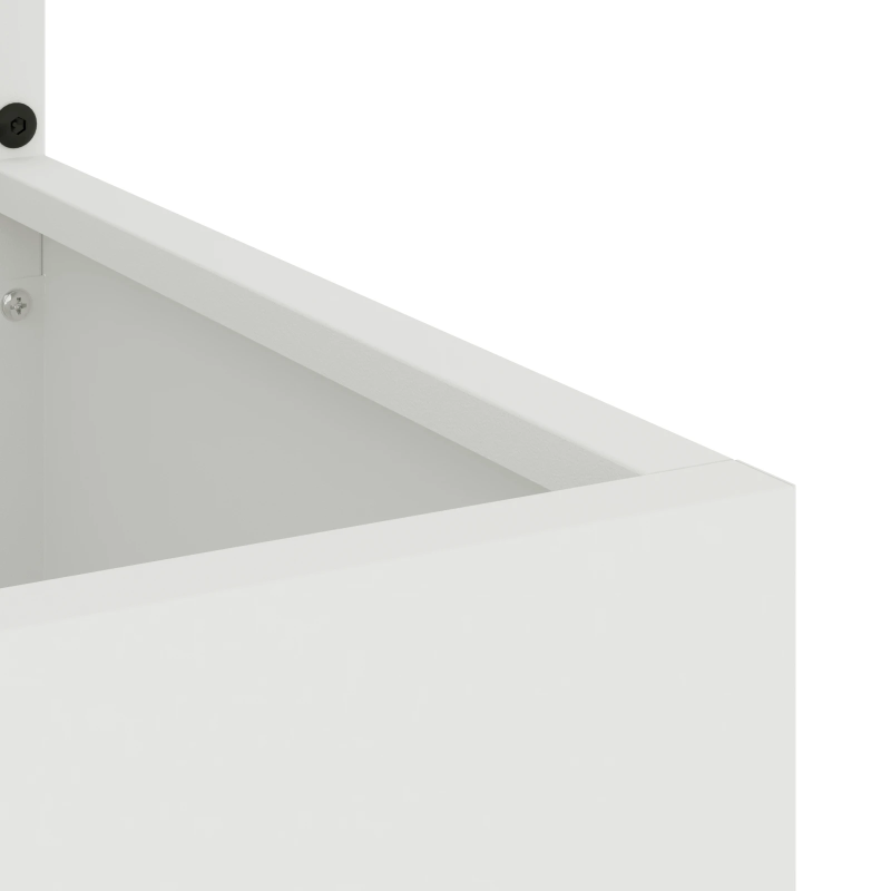 vidaXL Dārza privātuma ekrāns Balts 50 x 140 cm Auksti velmēta tērauds