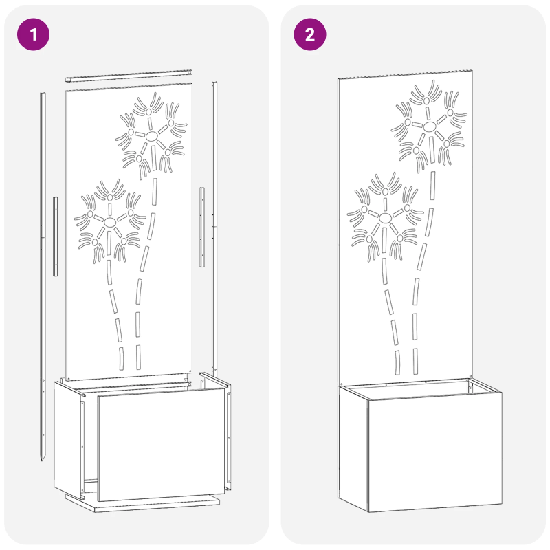 vidaXL Dārza privātuma ekrāns Ziedu raksts Olīvu zaļa 50 x 140 cm