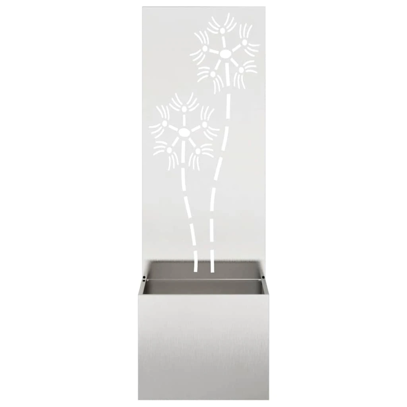 vidaXL Dārza privātuma ekrāns Sudrabs 50 x 140 cm Nerūsējošs tērauds