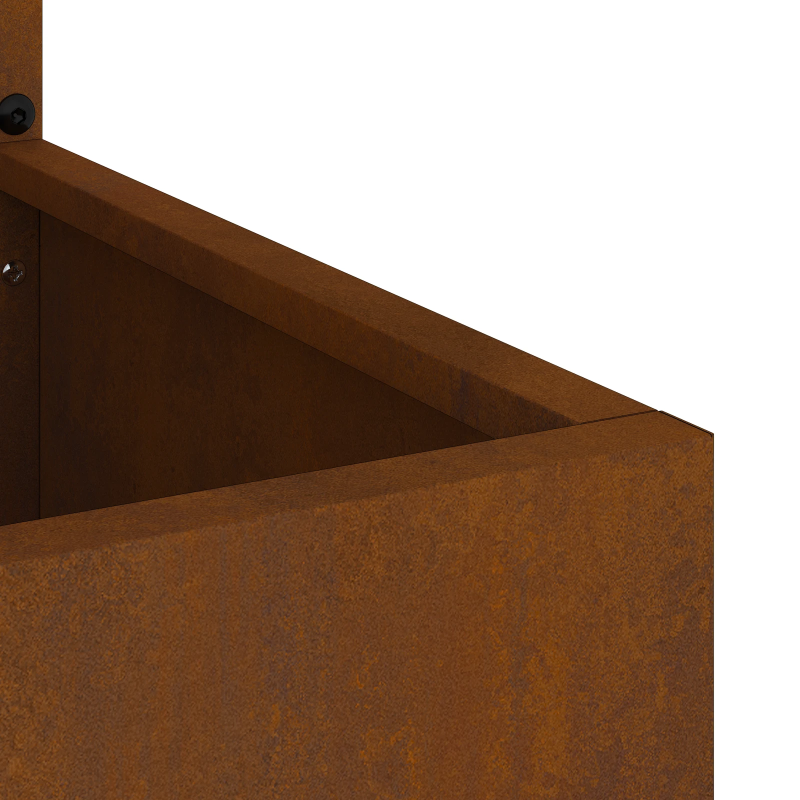 vidaXL Dārza privātuma ekrāns Rūsa 50 x 140 cm Novecināts tērauds