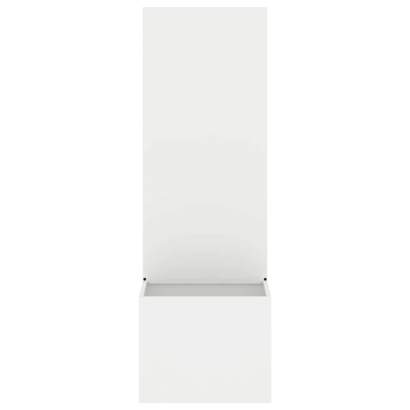 vidaXL Dārza privātuma ekrāns Balts 50 x 140 cm Auksti velmēta tērauds