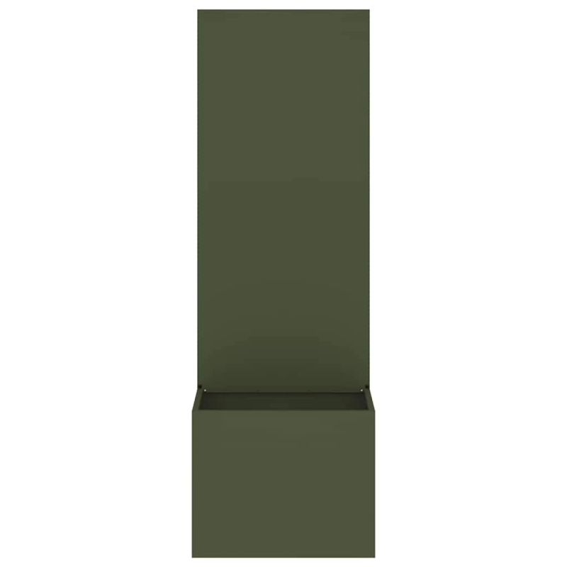 vidaXL Dārza privātuma ekrāns Izriezts raksts Olīvu zaļa 50 x 140 cm