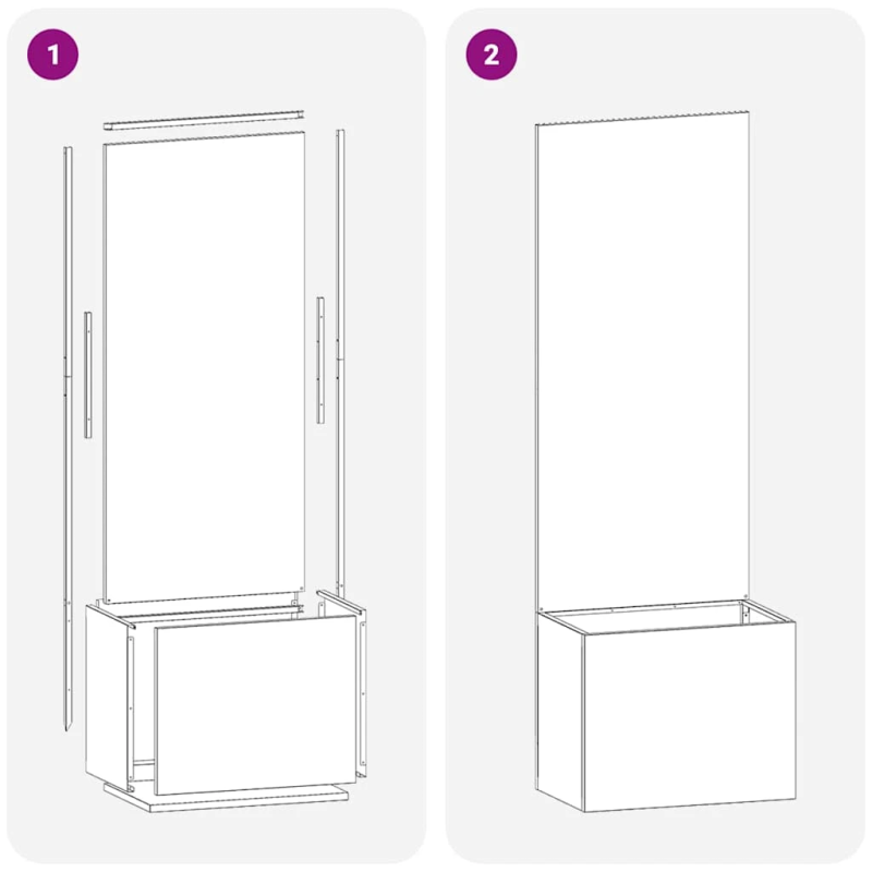 vidaXL Dārza privātuma ekrāns Sudraba 50 x 140 cm Cinkots tērauds