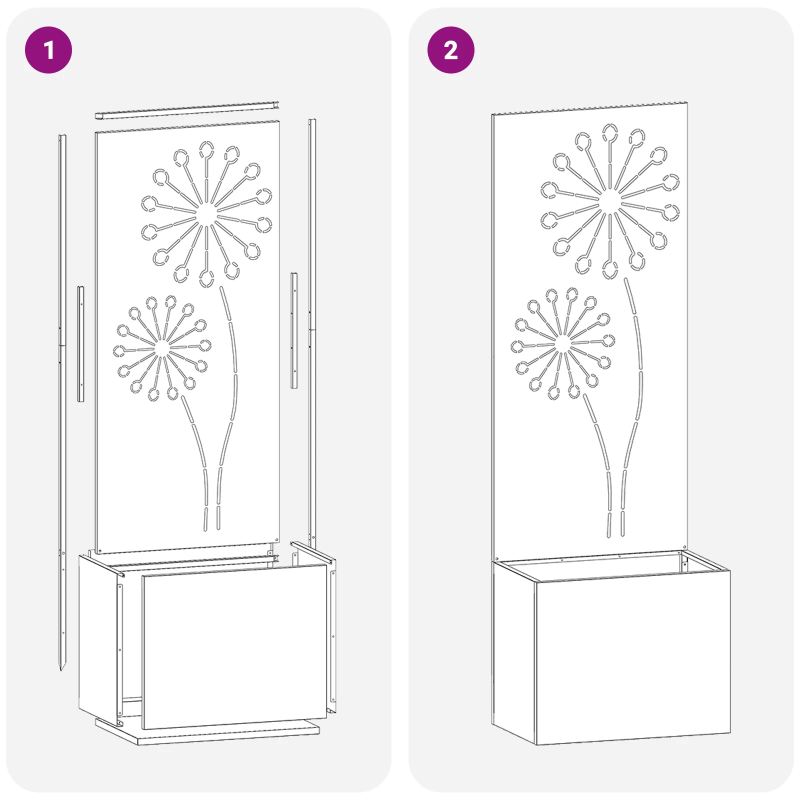 vidaXL Dārza privātuma ekrāns Sudraba 50 x 140 cm Cinkots tērauds