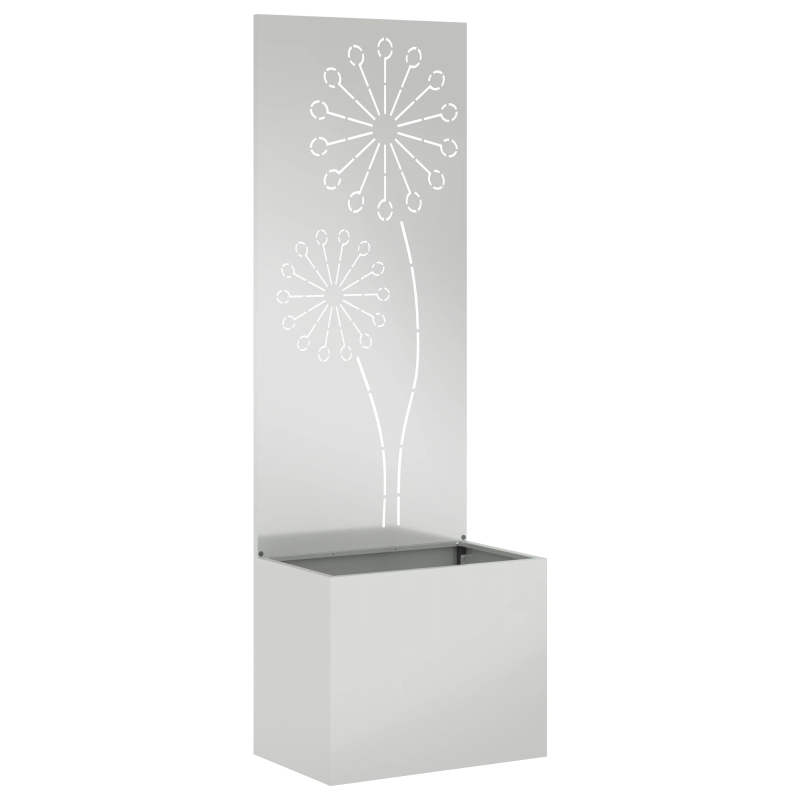 vidaXL Dārza privātuma ekrāns Sudraba 50 x 140 cm Cinkots tērauds