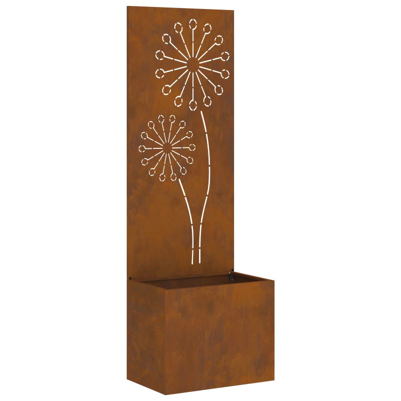 vidaXL Dārza privātuma ekrāns Rūsa 50 x 140 cm Novecināts tērauds