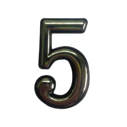 Numeris 5 CR 5. chromo spalvos. 5 cm