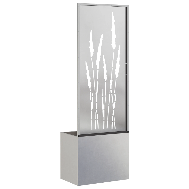 vidaXL Dārza privātuma ekrāns Sudrabs 50 x 140 cm Nerūsējošs tērauds