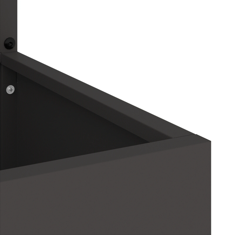 vidaXL Dārza privātuma ekrāns Melna 50 x 140 cm Auksti velmēta tērauds