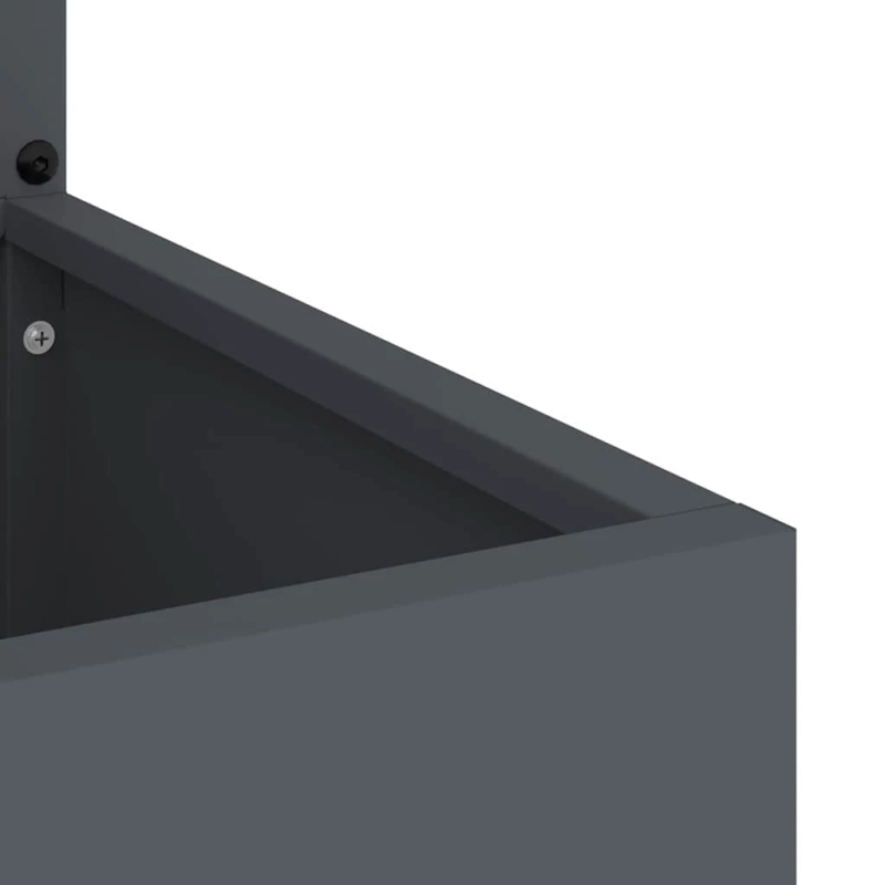 vidaXL Dārza privātuma ekrāns Izriezts raksts Antracīts 50 x 140 cm