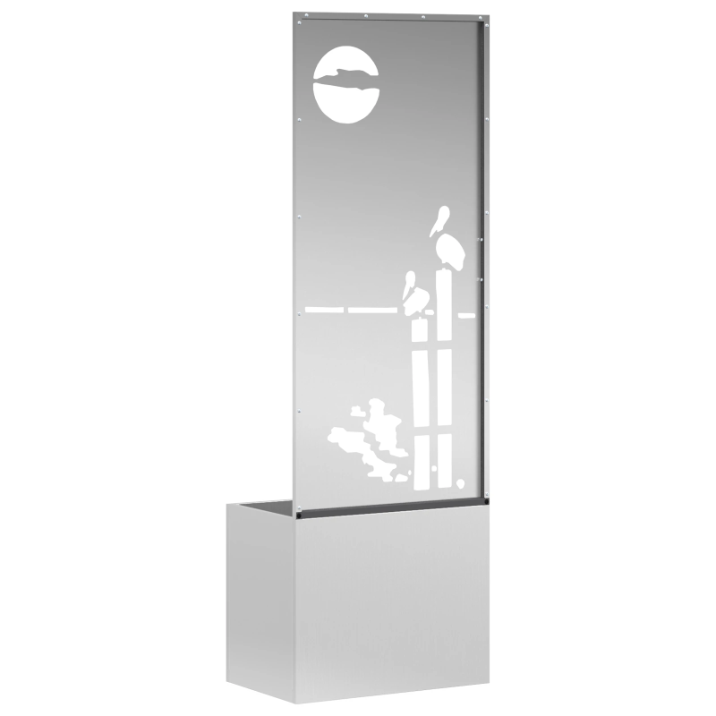 vidaXL Dārza privātuma ekrāns Sudraba 50 x 140 cm Cinkots tērauds