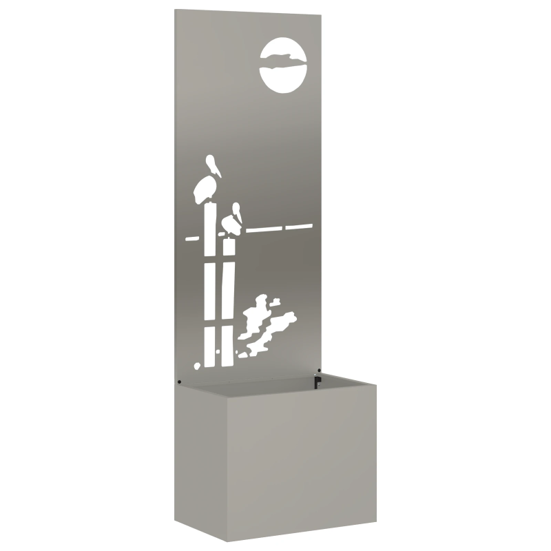 vidaXL Dārza privātuma ekrāns Rūsa 50 x 140 cm Novecināts tērauds