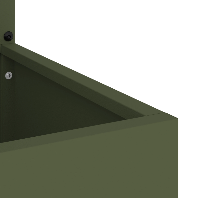 vidaXL Dārza privātuma ekrāns Ziedu raksts Olīvu zaļa 50 x 140 cm