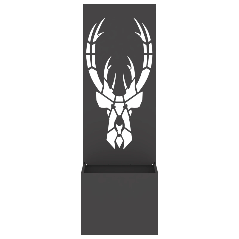 vidaXL Dārza privātuma ekrāns Melna 50 x 140 cm Auksti velmēta tērauds