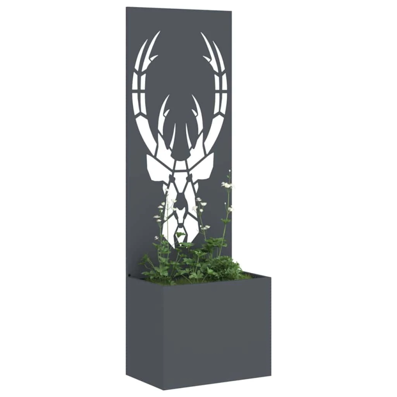 vidaXL Dārza privātuma ekrāns Dzīvnieku raksts Antracīts 50 x 140 cm