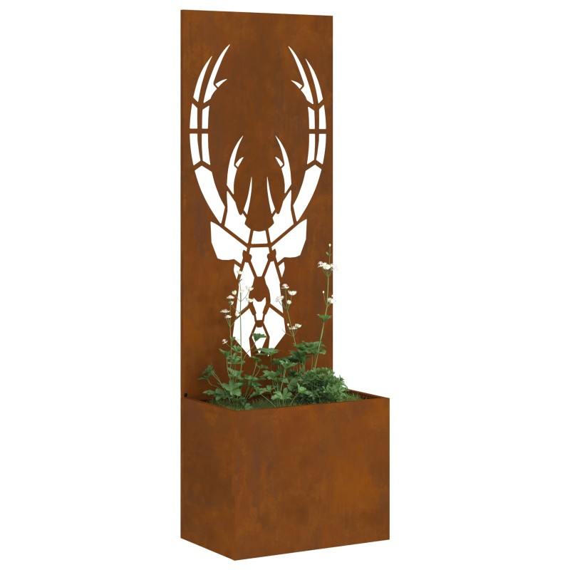 vidaXL Dārza privātuma ekrāns Rūsa 50 x 140 cm Laika tērauds