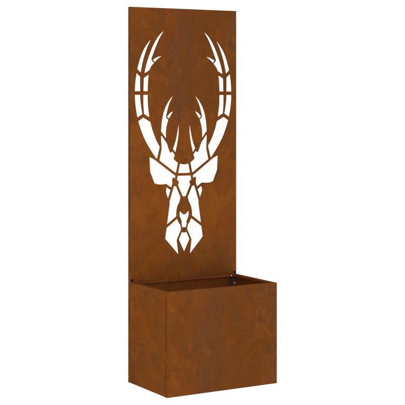 vidaXL Dārza privātuma ekrāns Rūsa 50 x 140 cm Laika tērauds