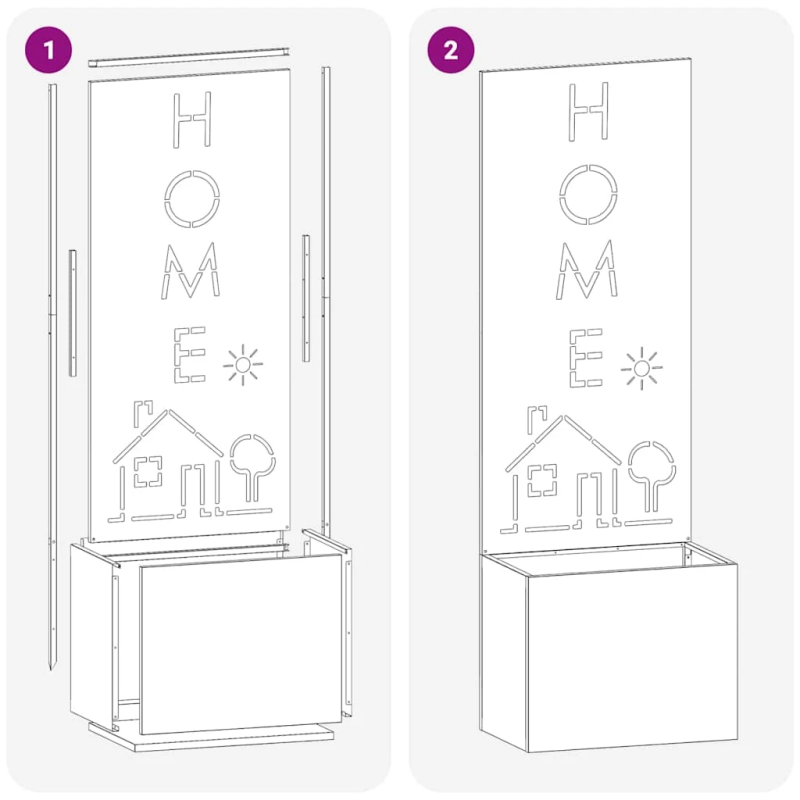 vidaXL Dārza privātuma ekrāns Izriezts raksts Antracīts 50 x 140 cm