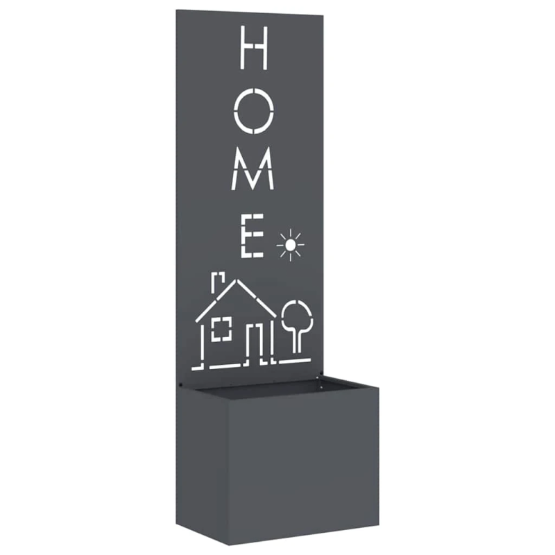 vidaXL Dārza privātuma ekrāns Izriezts raksts Antracīts 50 x 140 cm