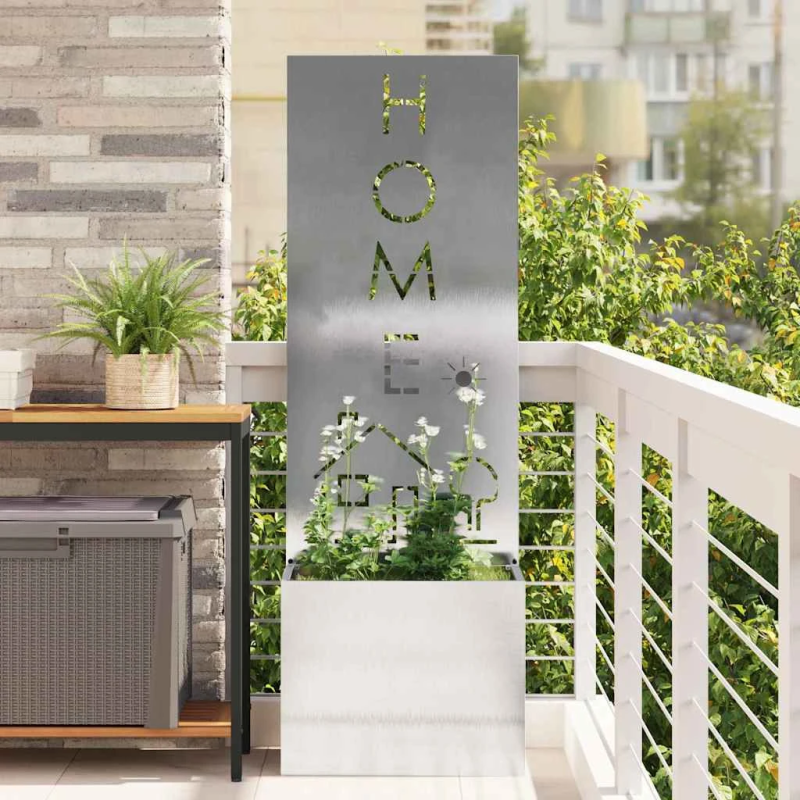 vidaXL Dārza privātuma ekrāns Sudrabs 50 x 140 cm Nerūsējošs tērauds