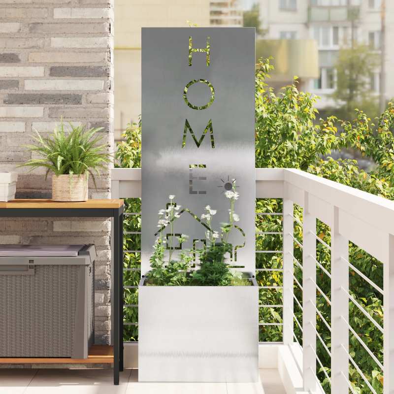 vidaXL Dārza privātuma ekrāns Sudrabs 50 x 140 cm Nerūsējošs tērauds