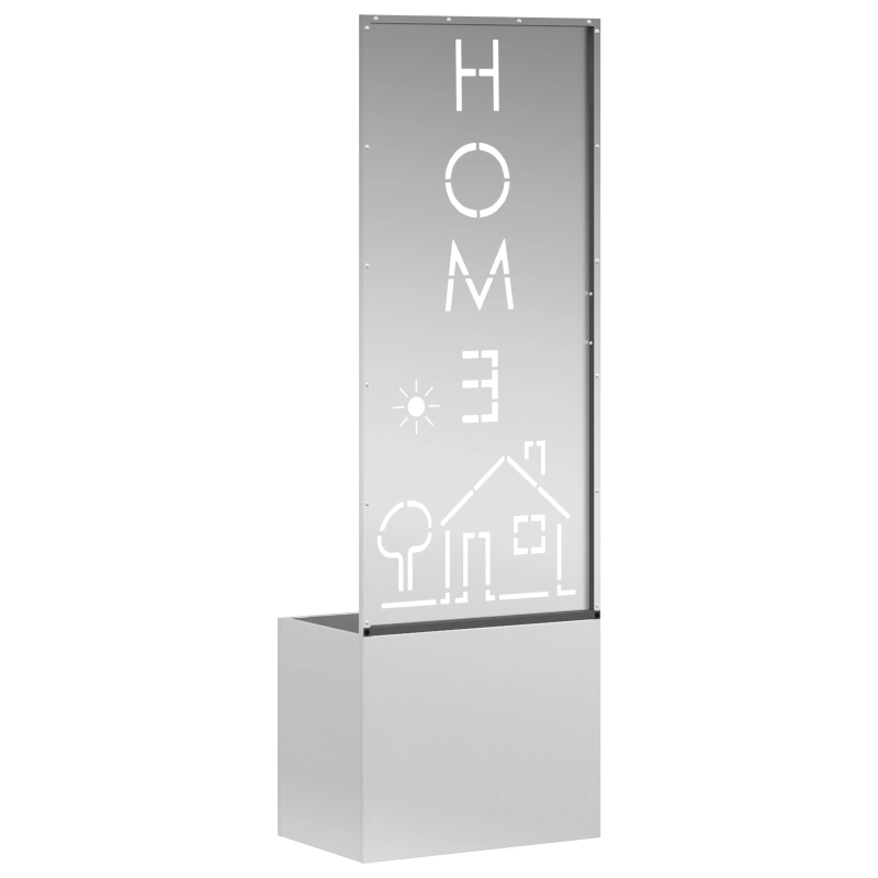 vidaXL Dārza privātuma ekrāns Sudraba 50 x 140 cm Cinkots tērauds