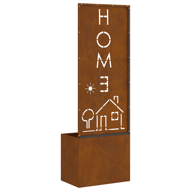 vidaXL Dārza privātuma ekrāns Rūsa 50 x 140 cm Novecināts tērauds