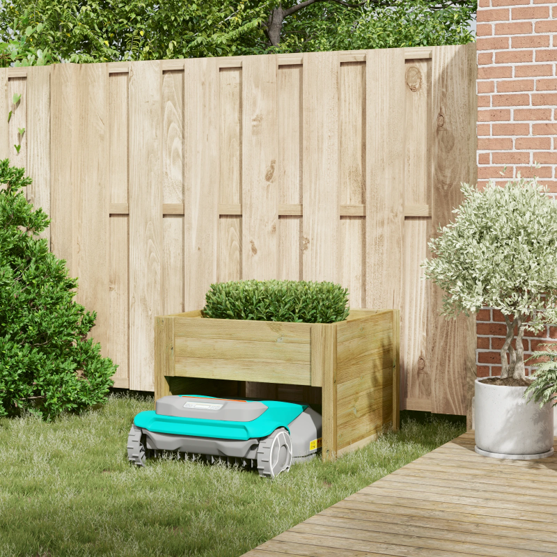 vidaXL Zāliena Zāles Pļāvējs Garāža Brūna 79 x 73 x 56 cm