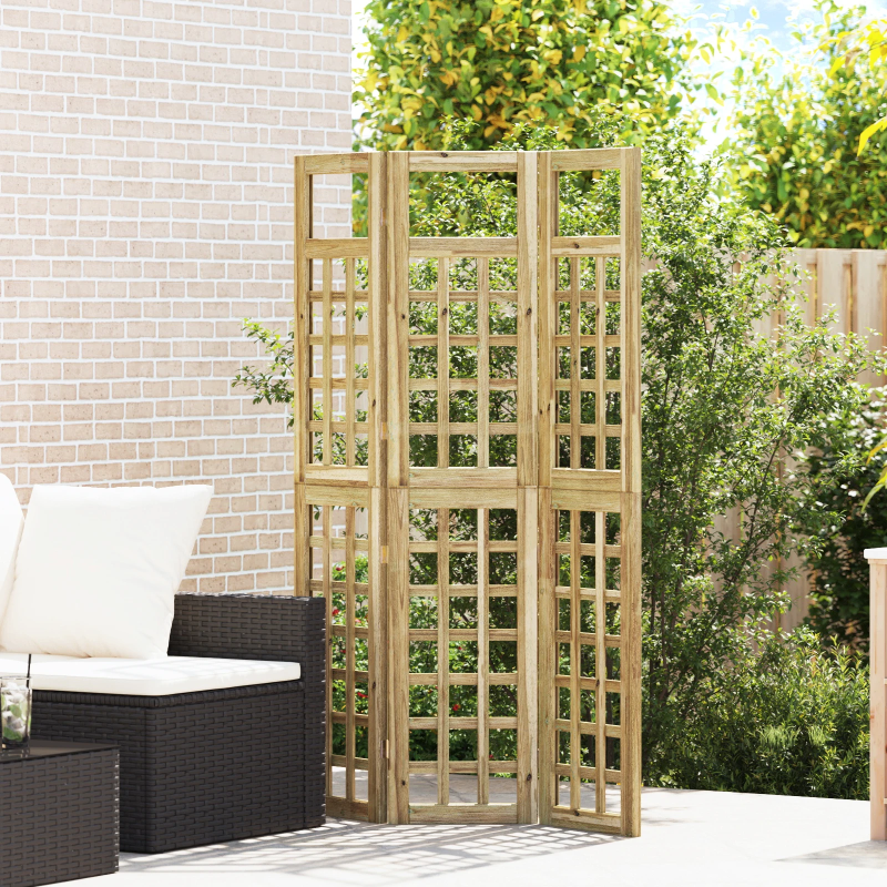 vidaXL Āra privātuma ekrāns Brūna 120 x 180 cm Impregnēts priedes koks