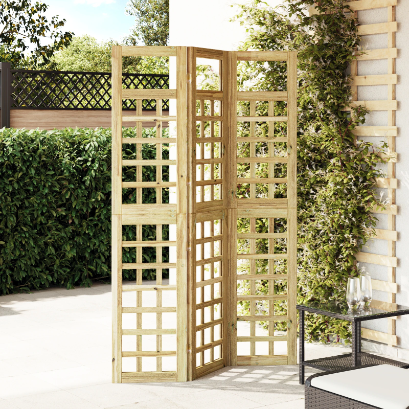 vidaXL Āra privātuma ekrāns Brūna 120 x 180 cm Impregnēts priedes koks