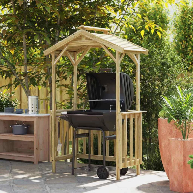 vidaXL BBQ nojume Impregnēts priedes koks