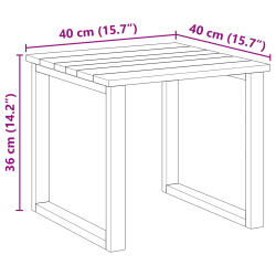 vidaXL galds Dabiska 40 x 40 x 36 cm Impregnēts priedes koks