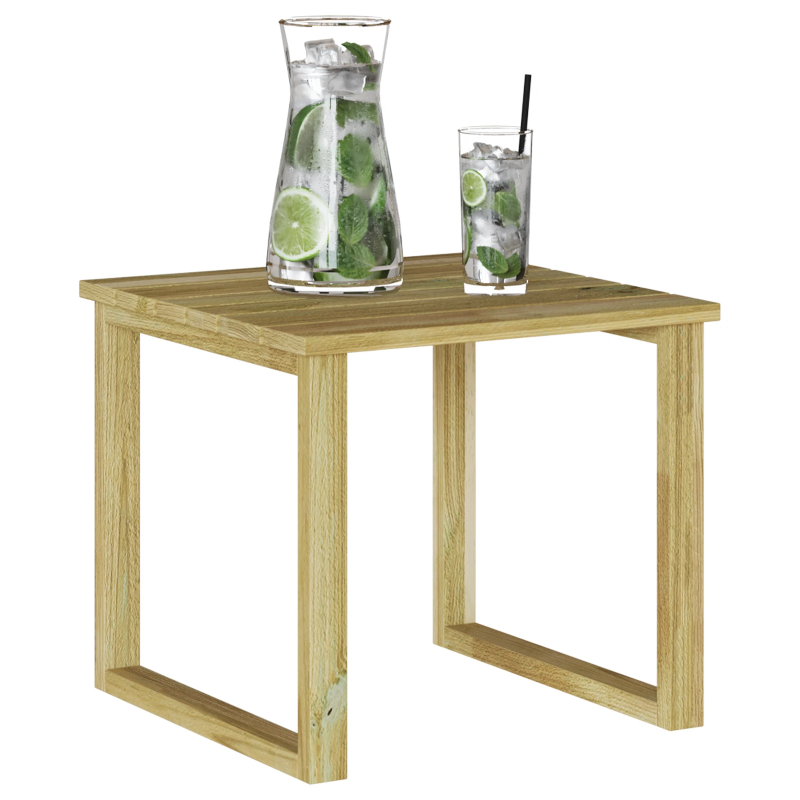 vidaXL galds Dabiska 40 x 40 x 36 cm Impregnēts priedes koks